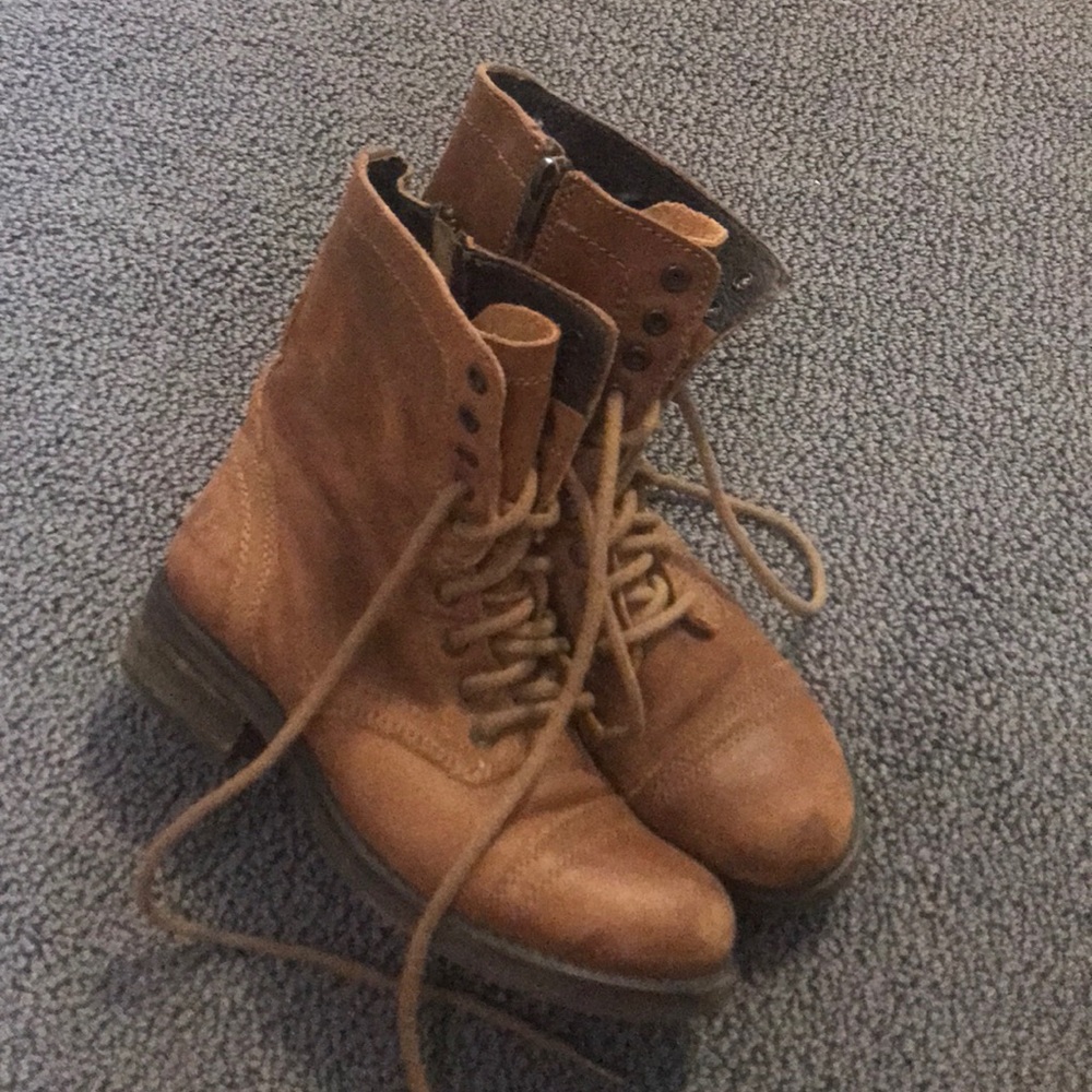 Steve Madden Brown Combat Boots